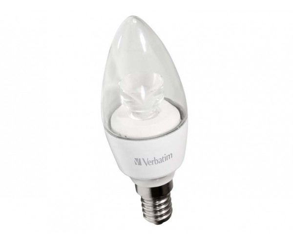 Verbatim LED-kertepære, transparent, E14 fatning, 4,5 W