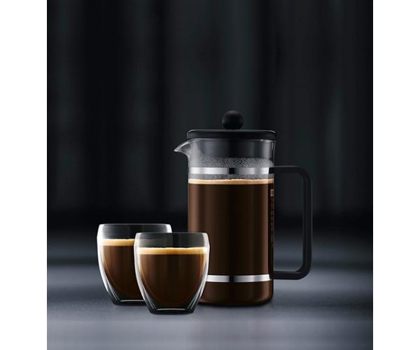 Bodum Bistrosæt med kaffebrygger og krus i BPA-fri brudsikkert plast