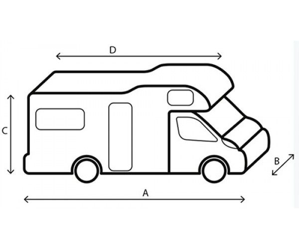 Camper cover til vinter og sommerbeskyttelse - 650 x 240 cm