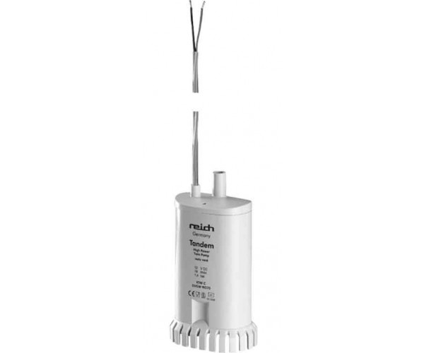 Reich dykpumpe, Power Twin, 12 V. Med automatisk udluftning.