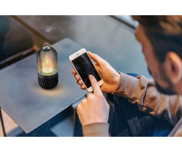 Flammelampe med Bluetooth højtaler