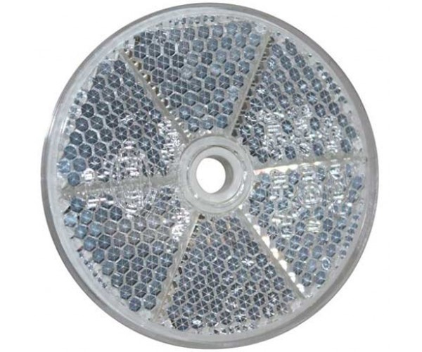 Hvid refleks til påskruning, Ø 60 mm
