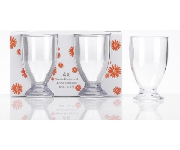 Juiceglas Clear 4 pk