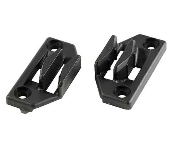 Karmbeslag 2 stk i sort 38mm hulafstand