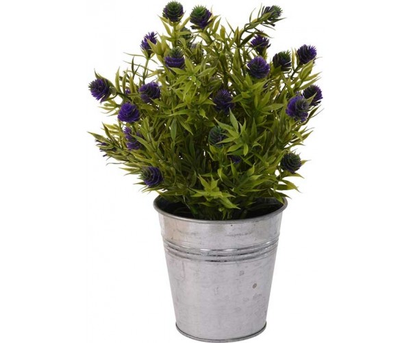 Kunstig plante i zinkpotte