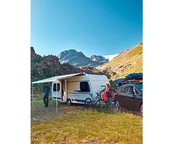 Markise | Thule 6300 Mystic Grey 12V L400 x D250 hvid