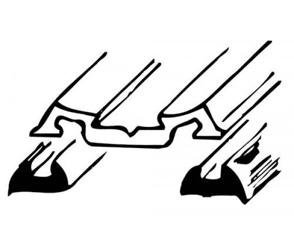 PVC underlag til profillister, Sort PVC underlag til profillister.