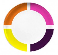 Rød Spectrum desserttallerken