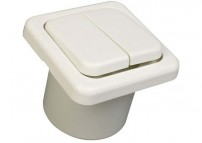 Dobbelt vippekontakt 230 V, Hvid