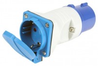 Schuko adapter hun / CEE 17 hanstik