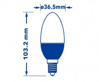 Verbatim LED-kertepære, transparent, E14 fatning, 4,5 W