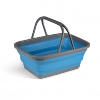 Kampa foldbar blå opvaskebalje med hank, stor