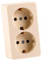 Stikdåse dobbelt 230 V Schuko