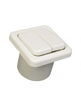 Dobbelt vippekontakt 230 V, Hvid