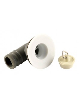 Afløbsstuds 19 mm vinkel
