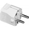 230 V Schuko hanstik med jord, hvid