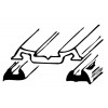 PVC underlag til profillister, Sort PVC underlag til profillister.